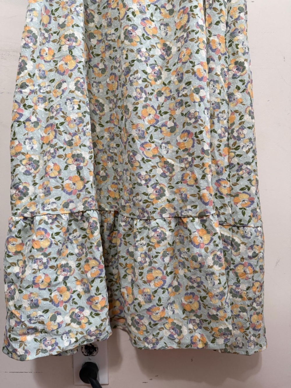 By the River Floral Puff-Sleeve Midi Dress Women’s Size Medium Multicolored - Picture 10 of 10